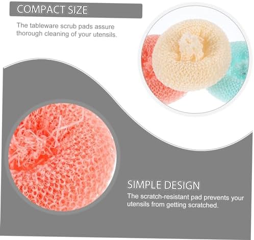 STOBAZA 10pcs Non Scratch Kitchen Dish Scrubbers Scrub Pads for Cleaning of Pots and Tableware Versatile and Wear Scrubbers