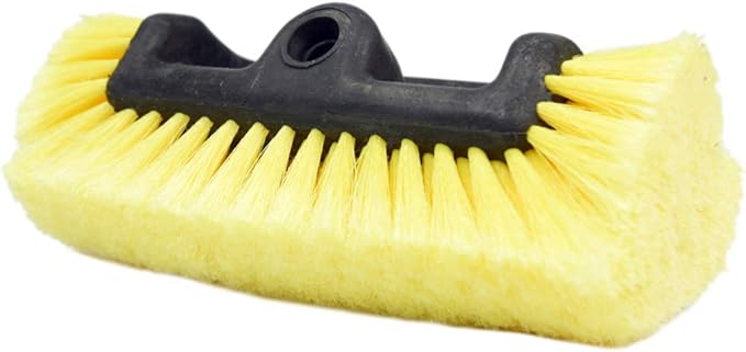 10" Car Wash Brush Head with Soft Bristle for Auto RV Truck Boat Camper Exterior Washing Cleaning, Yellow (1, 10" PRO MAX)