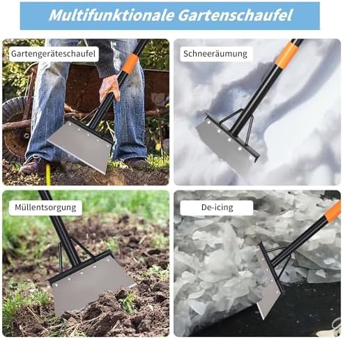 ZMGZMM Multifunctional Cleaning Shove,Metal Floor Scraper Tool for Weeding, Scraping, Ice & Snow Removal, Driveway, Sidewalk, Garden, Outdoor