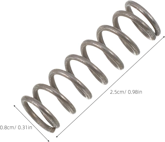 Operitacx 10pcs Stainless Steel Compression Springs for Pressurized Sprayer - 1mm Wire Dia x 8mm OD x 25mm Length - Spring for Pneumatic Nozzle, Spray Bottle