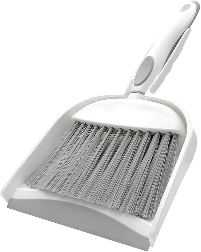 Whisk Mini Broom & Dustpan: 2pcs Tent, Home, Desk Cleaner - Gray