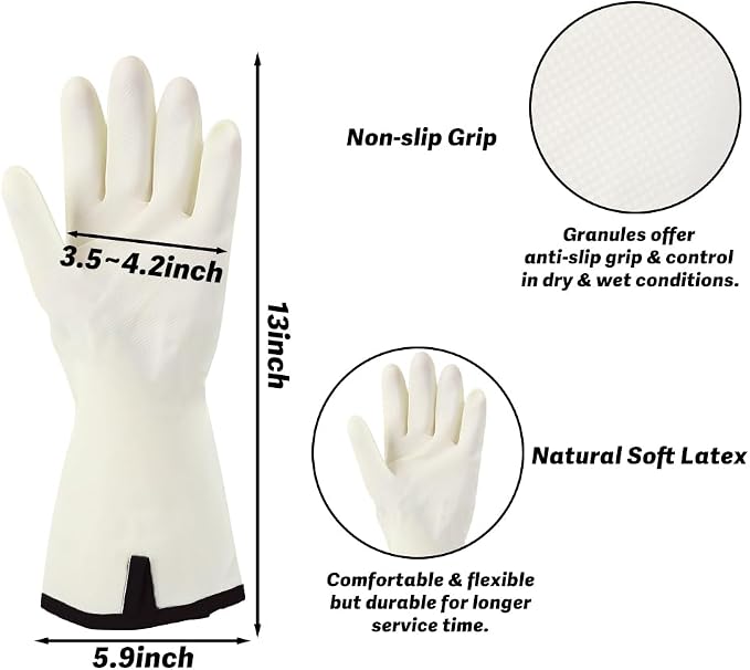 Rubber Cleaning Reusable Gloves, Practical House Warming Gifts | Dishwasher Reusable Gloves, Dishwashing Kitchen Household Essentials, Housewarming Xmas Cleaning Gifts for Cleaner Friends