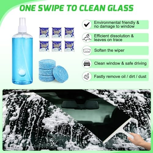 Nilight 37PCS Car Detailing Kit for Interior Exterior Car Care, Green | car wash cleaning kit with storage bag, Deep Clean Car Care Glass Windshield Dashboard Seat Air Vents Wheels Tires