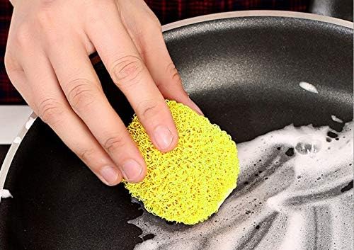 Nylon Scouring Pads-Dish Scrubber, for Dishes, Pots, and Stoves, Durable Mesh Scourers, for Tough Cleaning. Nylon Dish Scrubbers, Pack of 3, Assorted Colors (Superio)