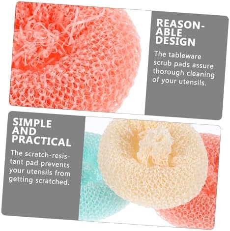 Hemoton 10pcs Dish Scrubbers Scratch-Resistant Kitchen Cleaning Pads for Dishes and Utensils Versatile Plant Scrubbers for Efficient Dishwashing