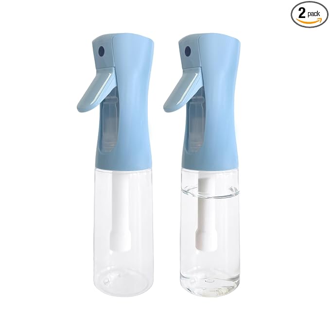 Spray Bottle for Hair Continuous Ultra Fine Mist (300ml) 360° Multi Spray Bottle for Plants, Cleaning, Skin Care Leakproof & Durable 2 Pack
