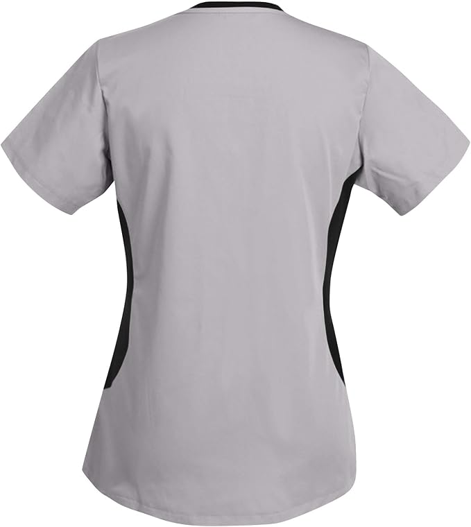 Women's Scrub Top V-Neck Tops, Moisture Wicking and Stretch Breathable Housekeeping Uniforms, Medical Nurse Shirt
