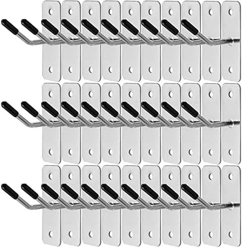 30pcs Wall Mounted Hook Heavy Duty Metal Single Hooks Home Storage Organizer Hanger Stainless Steel Hook Garage Hooks Tool for Garage Shop Retail Office Kitchen Store Display (2in/5cm)