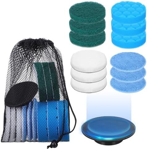 12Pcs Brush Heads Set, Cordless Electric Spin Scrubber Replaceable Brush Heads, Cordless Buffing Bonnet Pad for Household Cleaning Brushes, Bathroom, Floor, Tile, Car
