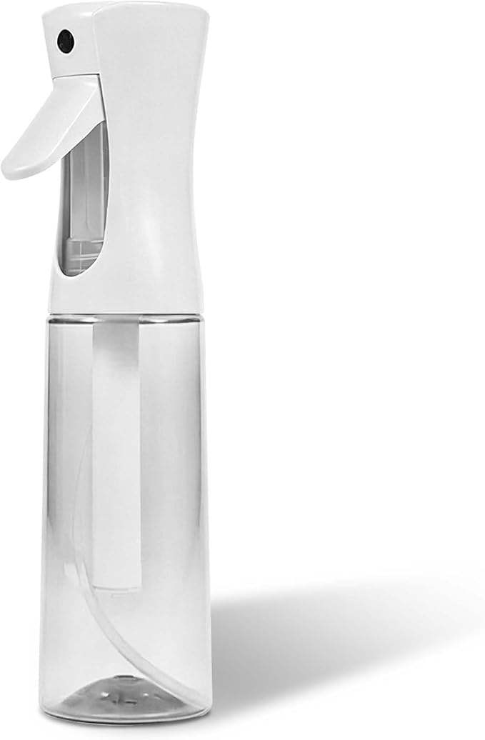 Continuous Spray Bottle for Hair - Ultra Fine Mist Water Sprayer for Hairstyling, Curls, Plants, Cleaning, Salon - 300ml/10.1oz 1 Pack