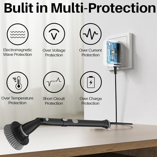 Charger for KHelfer Kh8 Pro Electric Spin Scrubber DC 9V AC Adapter | Compatible with Kh8 Series Kh1 Pro Kh2 KH8W KH8B KH8G