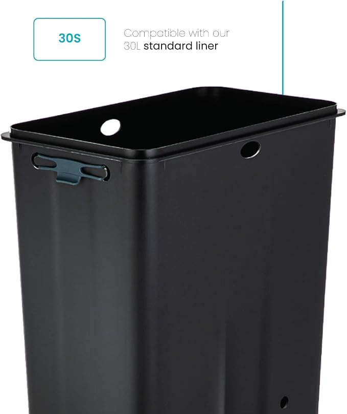 Home Zone Living 8 Gallon Kitchen Trash Bags with Drawstring Handles, Heavy Duty Custom Fit Design for Standard 30 Liter Kitchen Trash Cans, Code 30S, 60-Count