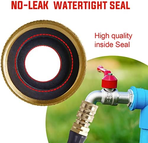 YAMATIC Brass Garden Hose Quick Connect Fittings, 3/4" Thread (6 PACK) | Heavy Duty Solid Brass Fittings, Durability and Leakproof for Garden, Yard, Lawn, Instant Connection