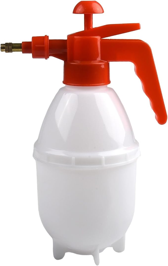 0.8L Car Washer Sprayer Bottle With Hand Pump, Adjustable Brass Nozzle And Automotive Safety Pressure Valve For Pressurized Water Spray