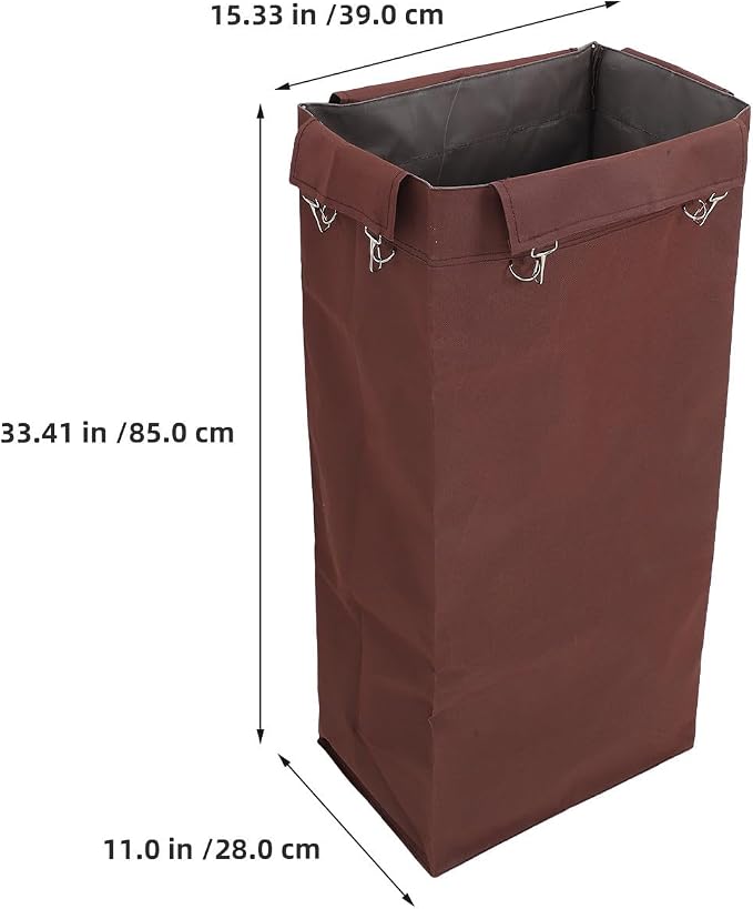 ULTECHNOVO Large Capacity Cleaning Organizer Tote Bag for Housekeeping Cart, Portable Canvas Utility Bag with Iron Hooks, Easy to Install and Convenient Access for Home and Office Use