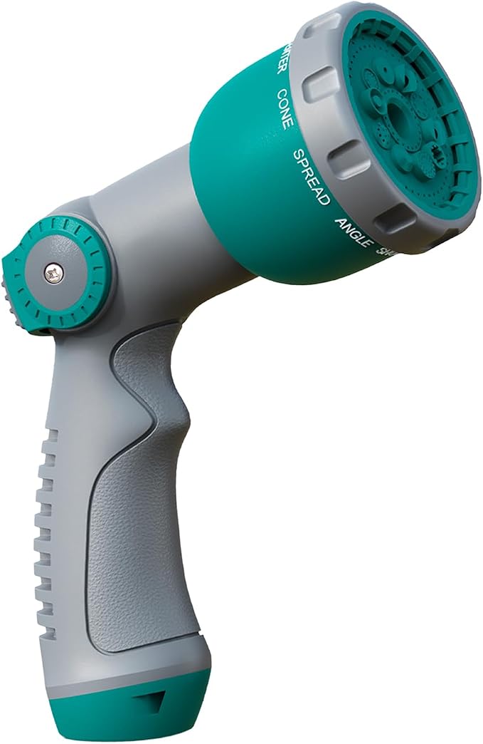 Hose Nozzle, Thumb Control Garden Hose Nozzle, Garden Tool | 10 Adjustable Pattern Water Hose Sprayer Nozzle, Ergonomic Spray Nozzle for Gardening, Watering, Ground Cleaning, Car Washing