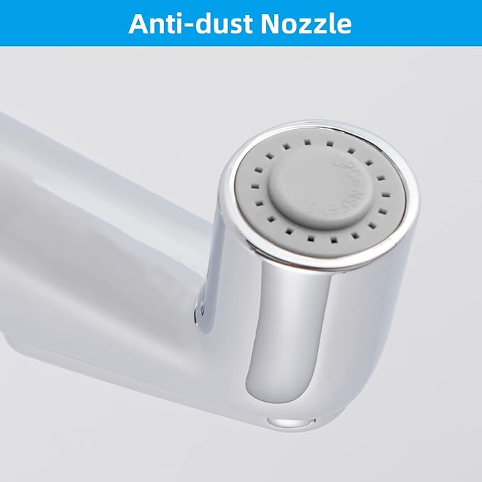 Universal Kitchen Sink Side Sprayer Head Replacement, Chrome Finish | NSF/ANSI/CAN 372 Certified, Compatible with Delta, Moen, Kohler and OEM Brand, Kitchen Sink Faucet Spray Head