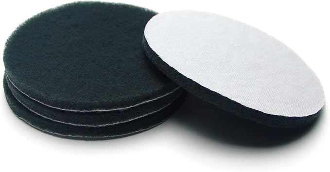 7 Inch 1200-Grits Scrubber Scouring Pads for Cleaning & Polishing, 8pcs | Hook & Loop, Flocking Scuff Pads, Drill Scuffing Disc, Surface Conditioning Disc, for Tiles/Glass/Stone/Tubs
