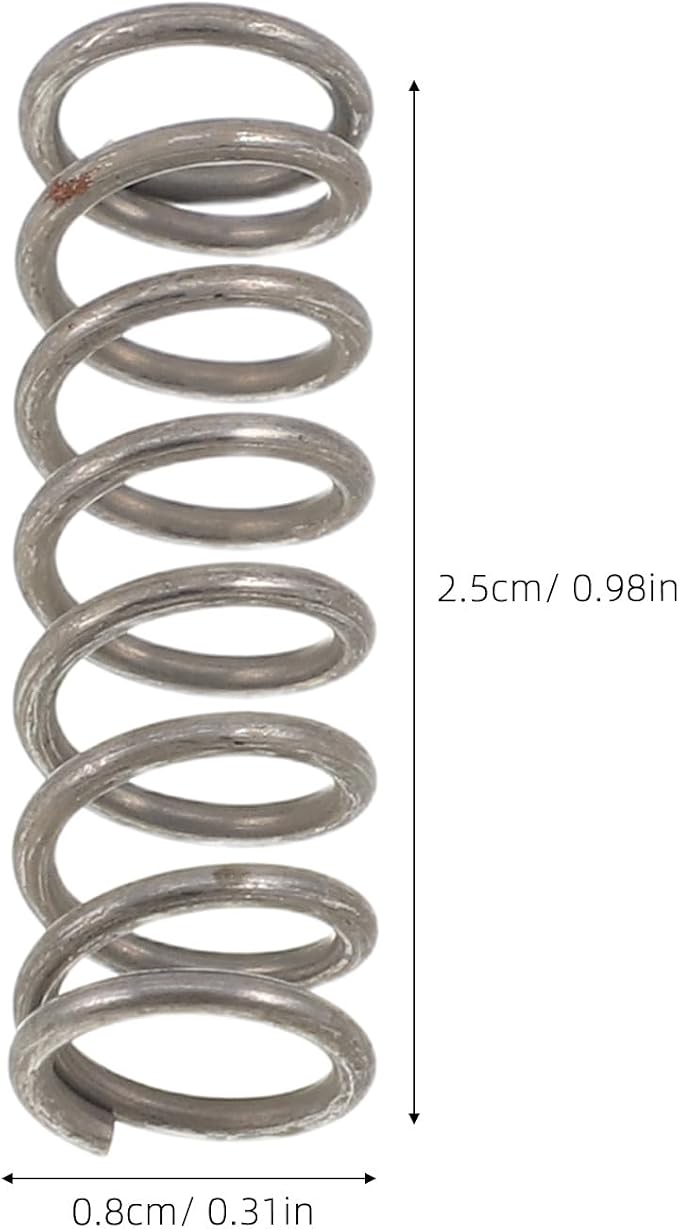 Operitacx 10pcs Stainless Steel Compression Springs for Pressurized Sprayer - 1mm Wire Dia x 8mm OD x 25mm Length - Spring for Pneumatic Nozzle, Spray Bottle