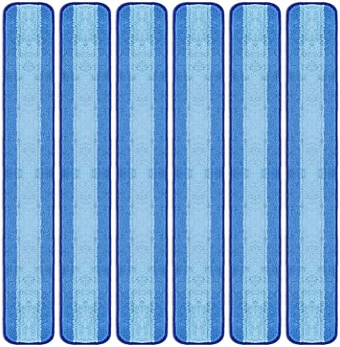36 Inch Microfiber Wet or Dry Mop Refill Pads for Hardwood Floor Commercial Supplies (Pack of 6)