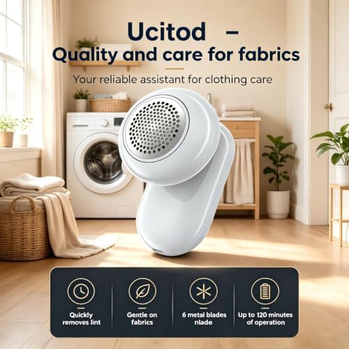 Rechargeable Fabric Shaver,Electric Lint Remover for Clothes & Couch | Long Lasting Battery Lint remover shaver,Easy-Clean,Multi-Fabric Compatible,Detachable Lint Tray,Fast Type-c Charging-Blue