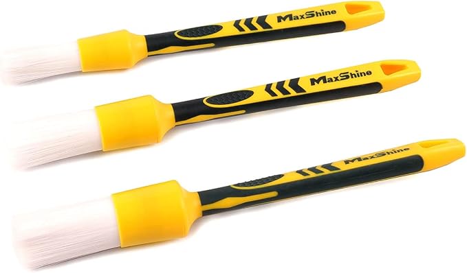 Maxshine Large #12 Universal White Classic Detailing Brush – Soft, Durable Synthetic Bristles – High-Density Brush for Interior & Exterior Cleaning – Premium Car Detailing Tool