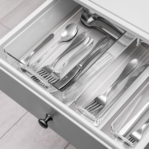 Sorbus Variety 15-Pack Clear Plastic Organizing Bins – Clear Bins for Organizing, Refrigerator Organizers, Fridge Organizer, Pantry Storage, Kitchen Organizer, and Pantry Organizers and Storage Bins