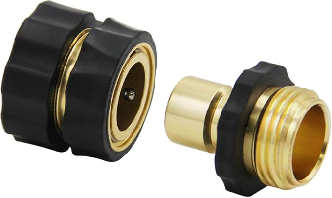 Twinkle Star 3/4 Inch Garden Hose Fitting Quick Connector, 2 Sets | Male and Female 2 Sets, Garden Hose Adapter, Quick Connect Hose Fittings, Water Hose Quick Connect Fittings