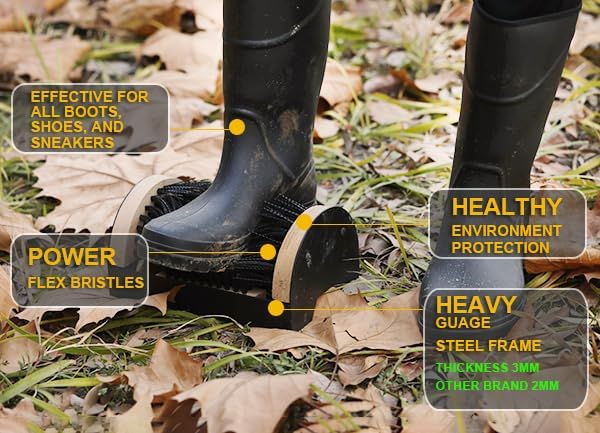 Boot Scrubber Outdoor Heavy Duty | Boot Scraper Brush, Shoe Mud Cleaner
