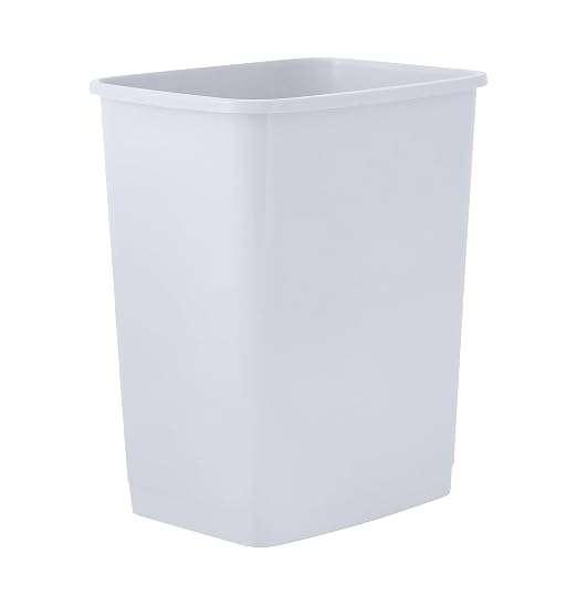 Superio 4.5 Gallon Plastic Trash Can, Waste Bin for Home, Kitchen, Office, Bedroom, Bathroom- 18 Qt (White Smoke)