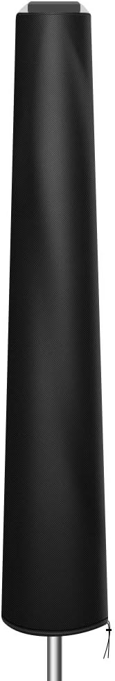 OKPOW Umbrella Cover with Rod for Solar Parasol Durable 420D Oxford Fabric Garden Umbrella Cover with Zip Waterproof, Windproof and Anti-UV for 7ft to 11ft Outdoor Patio Umbrellas
