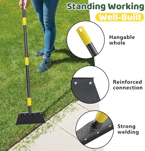 Ice Scraper, Snow Shovel, 2 Spades, 88" Detachable Garden Flat Shovel Scraper, Multifunctional Garden Cleaning Shovels,Heavy Duty Floor Scrapers for Weeding, Edging, Driveway Snow Ice Removal