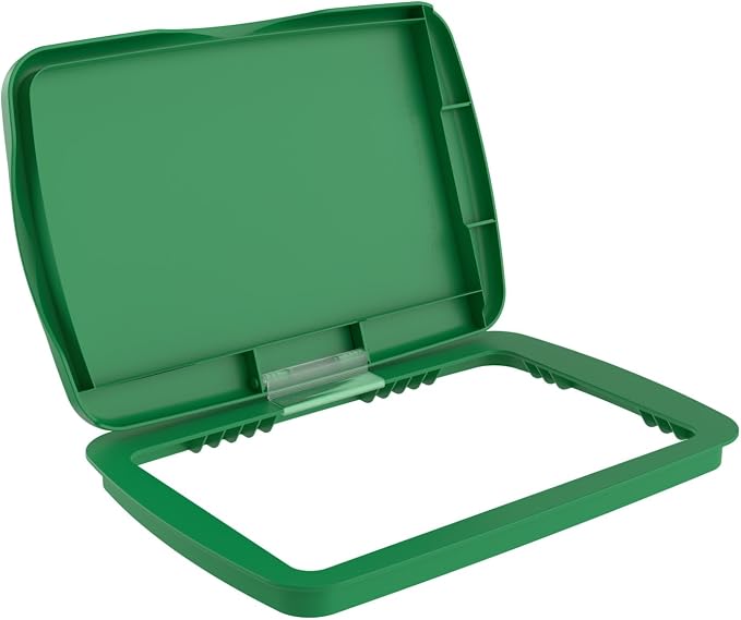 Rev-A-Shelf 32 Qt Under Sink Garbage Can Lid for Base Kitchen and Bathroom Cabinet, Replacement Plastic Trash Bin Lid Only, Green, RV-32-LID-G-1-40