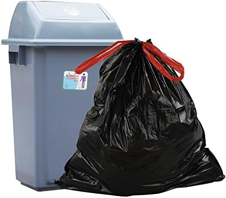 Teyyvn 8 Gallon Kitchen Drawstring Trash Bag, 220 Count Garbage Bags, Black | Tear-Free, Leakproof, 30 Liter Waste Basket Can Liners, Unscented, for Bathroom Office Kitchen