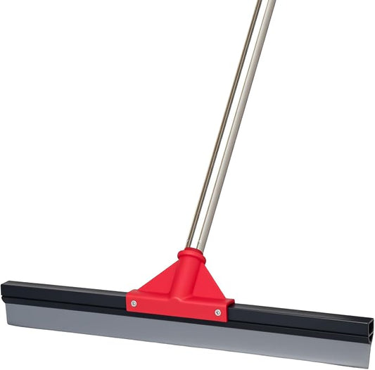 17" Heavy Duty Floor Squeegee with 40.8 Inch Long Handle, Suitable for Bathroom Tiles, Garage Concrete Floors, Shower Glass & Windows Cleaning