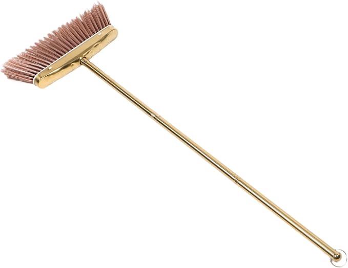 BESTOYARD Thickened Stainless Steel Dust Broom with Detachable Handle, Fine Bristle Indoor and Outdoor Floor Sweeping Broom for Yard, Patio, and Home Cleaning
