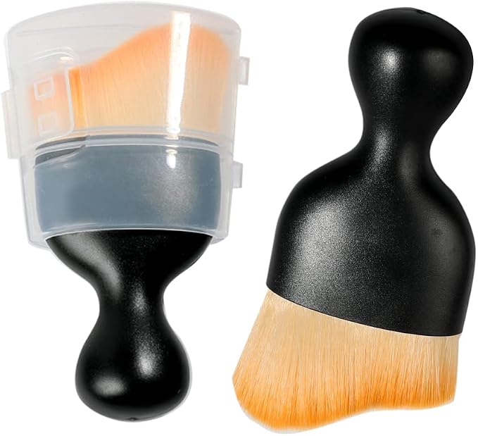 AOCISKA Car Interior Detailing Brush,Soft Bristle Cleaning Brush Car Detailing Brush Dusting Brush,Car Interior Cleaning Tool,Auto Detail Brush Car Dash Duster Brush (Brown with Cap)