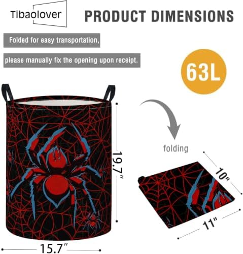 Baby Laundry Basket Baby Nursery Hamper Kids Laundry Basket Toy Storage Bin for Boys Room Decor Gift Baskets for Bedroom Bathroom(Spiders)