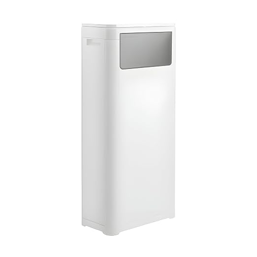 WanWanKa Trash Can with Lid, Large Tall 8 Gallon Commercial Trash Can,White | Plastic Waste Bin with Press top Lid, White Garbage Can Suitable for Kitchen, Bathroom, Bedroom, Living Room, Office