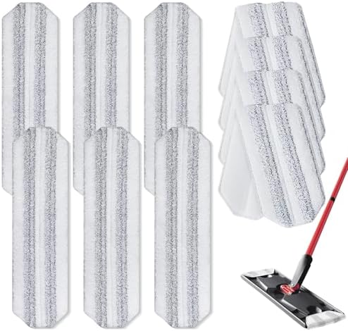 10 Pack H2prO Mop Pads,Compatible with O Cedar H2prO Flat Mop System Universal Mop Pads Mop Head Refills Washable Wet Mop,Replacment for Vileda H2prO Size Mops 15.94'' x 4.33''