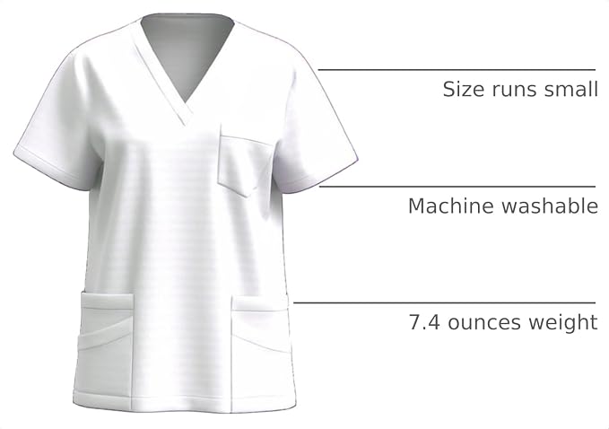Women Nursing Scrubs Tops Housekeeping Uniform 2026 Women's Scrub Tops Cleaning Clothes for Cleaning Jobs