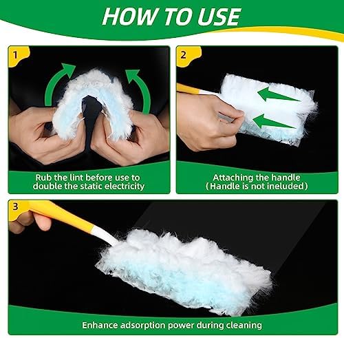 Duster Refills Static Dust Removal Compatible with Swiffer for Dusting 30ct | Disposable Alternative Replacement Head for Swiffer Duster Refills,for Dusting Electronics,Furniture,Blinds,Ceiling Fans