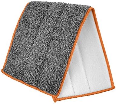 Superio Microfiber Mop Pads, Refill for Miracle Mop, Replacement Head With Velcro, 16 Inch Refill for Flat, Spray Mop Set - Grey