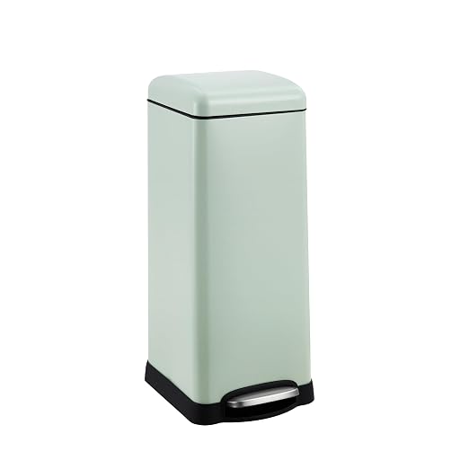 Takywep 8 Gallon/30L Stainless Steel Step Trash Can, Soft Close Pedal Garbage Bin with Detachable Inner Bucket,Fingerprint Resistant,Dual-Use Waste & Recycling Container for Home Kitchen
