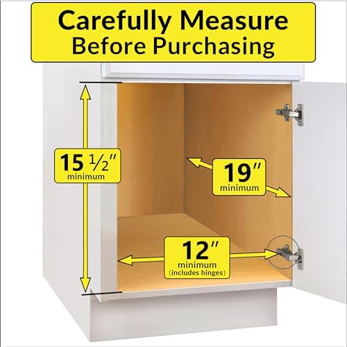 LYNK PROFESSIONAL® SELECT™ Pull Out Under Sink Kitchen Cabinet Organizer - 11.5 in. x 18 inch deep Drawer - Sliding Shelf Organizer and Undersink Storage Shelves - Lifetime Ltd. Warranty – Chrome