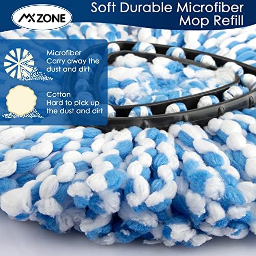 Spin Mop Replacement Heads for O-Cedar RinseClean 2-Tank, Microfiber 2-Pack | Not for 1-Tank; washable, reusable mop head refills for wet/dry use on tile, wood, windows & car interiors; easy snap-on fit.