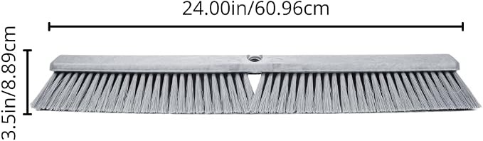 SPARTA 41891EC09 Omni Sweep Plastic Push Broom Head, Heavy Duty, Industrial Broom With Color Code System For Outdoor, Indoor, Garage, Concrete, Patio, Kitchen, Bathroom, 24 Inches, Green