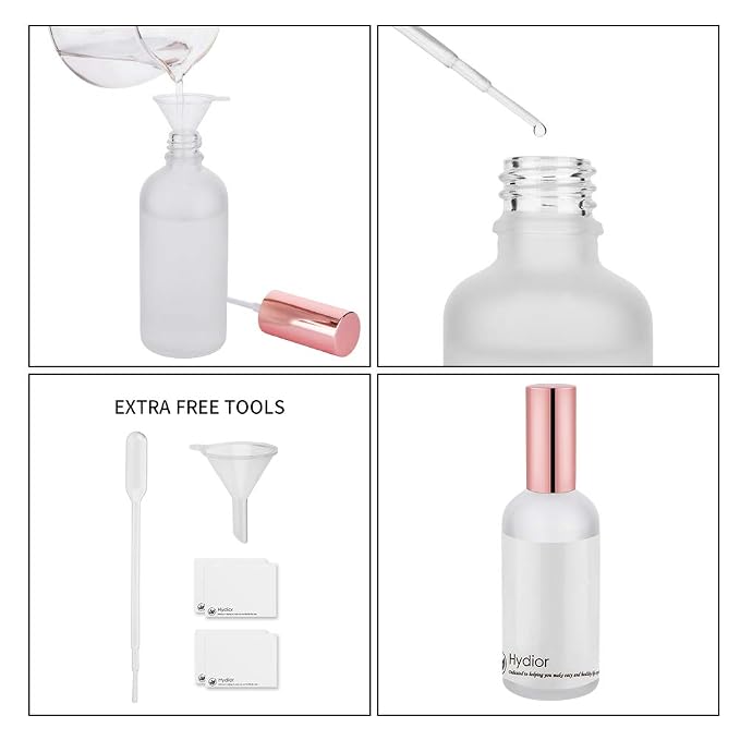 Small Glass Spray Bottle, 3.4oz, 2 Pack | Perfume Atomizer, Fine Mist