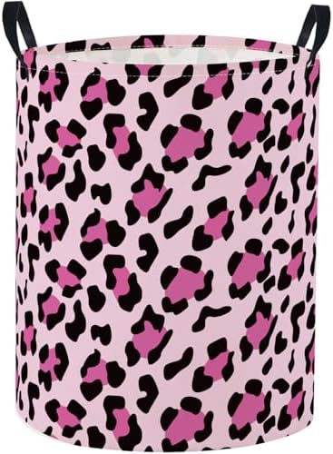 Baby Laundry Basket Baby Nursery Hamper Kids Laundry Basket Toy Storage Bin for Boys Room Decor Gift Baskets for Bedroom Bathroom(Leopard)