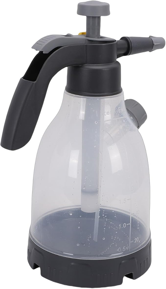 Focket Garden Spray Bottle, 3L 0.8 Gallon Hand Pressurized Sprayer with Side Liquid Filling Port and Reinforced Pressure Rod, Pump Spray Bottle 360 Rotating Adjustable Nozzle Wind Proof